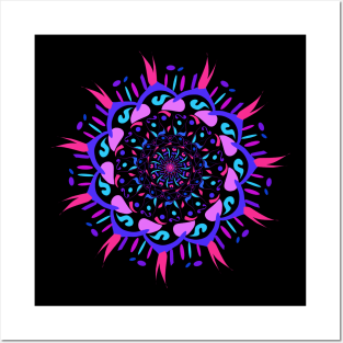 Mandala flowers Posters and Art